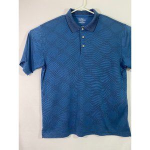 PGA Tour Golf Polo Shirt with Diamond Pattern